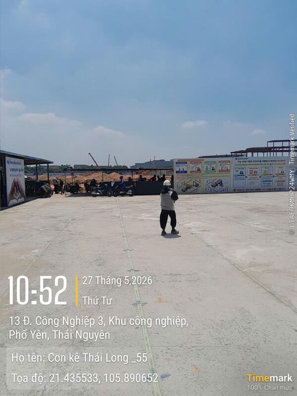 con kê bê tông cho công trình Samsung Thái Nguyên