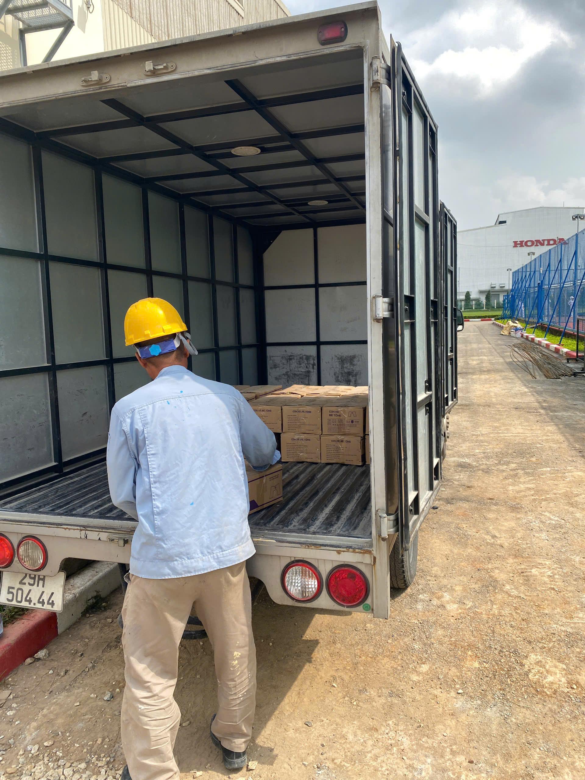 Con kê bê tông Thái Long 25/30 cho công trình mở rộng nhà máy Honda Việt Nam tại Vĩnh Phúc