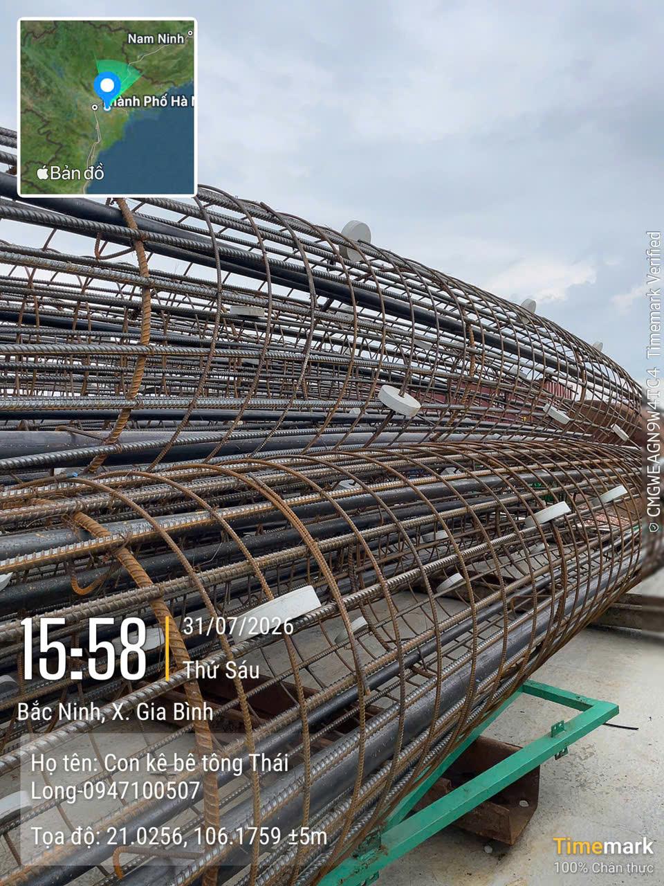 Con kê bê tông Thái Long cho cọc khoan nhồi D2000 tại dự án đường sắt cao tốc Hà Nội - Quảng Ninh ở Bắc Ninh